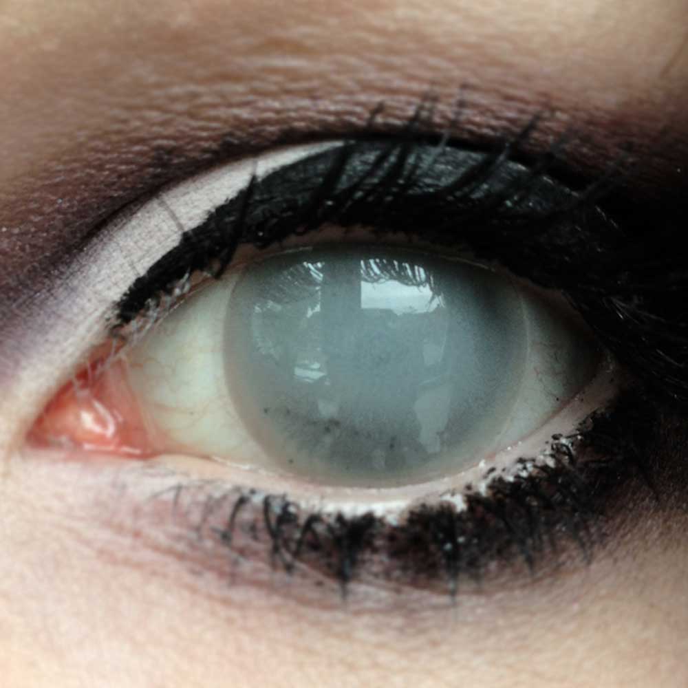 MesmerEyez - Blind Grey Halloween farbige Kontaktlinsen - Grau